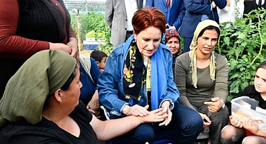 Akşener'den domates üreticisi kadınlara ziyaret: 'En ucuz çamaşır deterjanına ancak yetiyor'