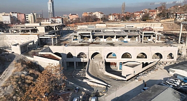 GÖRME ENGELLİLER MÜZESİ, ULUS KÜLTÜR MERKEZİ VE KAPALI DOLMUŞ DURAKLARI İNŞAATI DEVAM EDİYOR