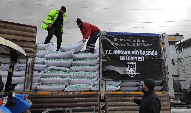 ANKARA BÜYÜKŞEHİR BELEDİYESİNİN DEPREM BÖLGESİNE KIRSAL KALKINMA DESTEĞİ DEVAM EDİYOR