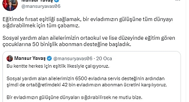 ANKARA BÜYÜKŞEHİRDEN AİLESİ SOSYAL YARDIM ALAN ÖĞRENCİLERE ABONMAN DESTEĞİ