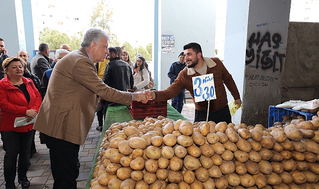 BAŞKAN ENGİN’DEN PAZAR ESNAFINA ZİYARET