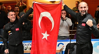 Bilardoda dünya şampiyonu olan Semih Saygıner ve Tayfun Taşdemir, yurda döndü