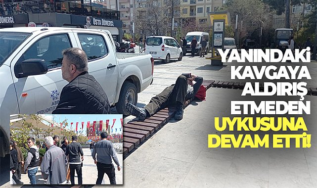 Böyle uyku keyfi görülmedi, ortalık karıştı uyku keyfini bozmadı