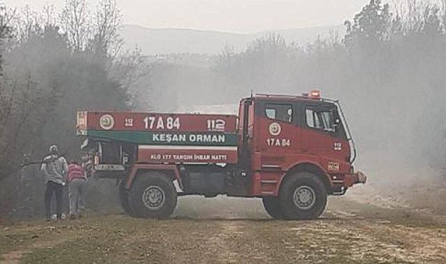Keşan'da orman yangını