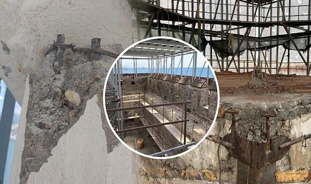 Kız Kulesi'nin restorasyon öncesi fotoğrafları şaşkına çevirdi! Betonundan deniz kumu ve midye kabuğu çıktı