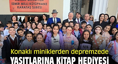 Konaklı miniklerden depremzede yaşıtlarına kitap hediyesi
