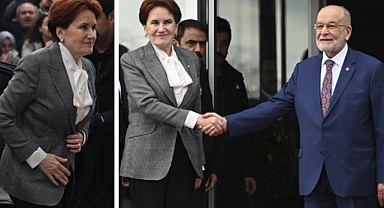 Meral Akşener'in 6'lı Masa'nın toplantısına geldiği an!