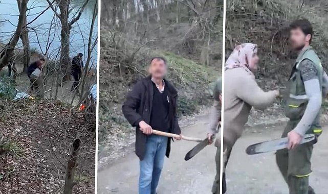 Ormanda dehşet dolu anlar! Balta ve sopalarla saldırıya uğradılar