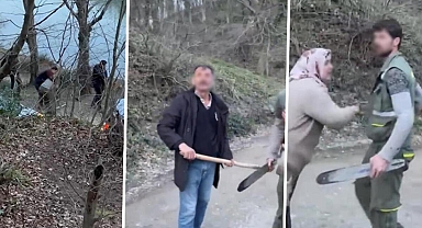 Ormanda dehşet dolu anlar! Balta ve sopalarla saldırıya uğradılar