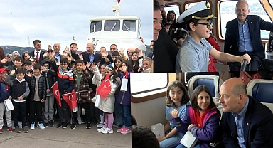 Bakan Soylu'dan 23 Nisan'da çocuklarla boğaz turu