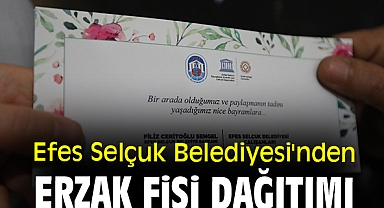 Efes Selçuk Belediyesi'nden erzak fişi dağıtımı