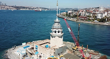 Etrafındaki iskeleler kalktı, Kız Kulesi ortaya çıktı