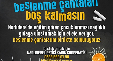 NARLIDERE’DE ‘BESLENME ÇANTASI PROJESİ’NİN KAPSAMI GENİŞLİYOR