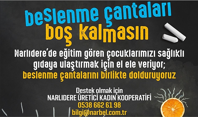 NARLIDERE’DE ‘BESLENME ÇANTASI PROJESİ’NİN KAPSAMI GENİŞLİYOR