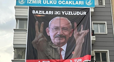 İzmir Ülkü Ocakları'ndan Kemal Kılıçdaroğlu Pankartı