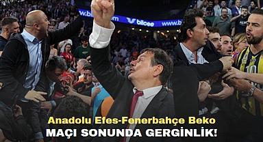 Anadolu Efes-Fenerbahçe Beko maçı sonunda gerginlik!