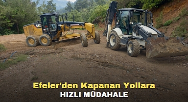 Efeler'den Kapanan Yollara Hızlı Müdahal