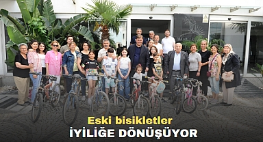 Eski bisikletler iyiliğe dönüşüyor
