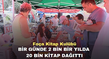 Foça Kitap Kulübü Günde 2 Bin, Bir Yılda 20 Bin Kitap Dağıttı