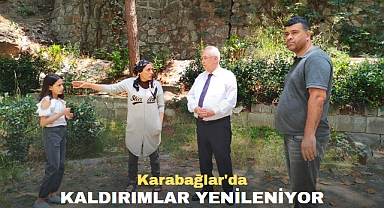 Karabağlar'da kaldırımlar yenileniyor