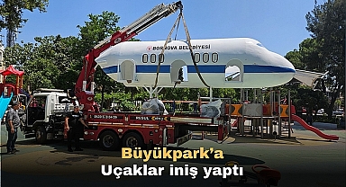Büyükpark'a uçaklar iniş yaptı