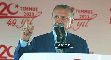 Cumhurbaşkanı Erdoğan'dan KKTC'de konuştu: KKTC'yi bir an evvel tanıyın