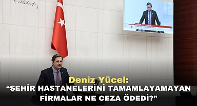 Deniz Yücel: “ŞEHİR HASTANELERİNİ TAMAMLAYAMAYAN FİRMALAR NE CEZA ÖDEDİ?”