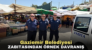 Gaziemir Belediyesi zabıtasından örnek davranış