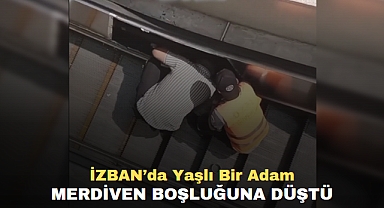 İZBAN’da Yaşlı Bir Adam merdiven boşluğuna düştü
