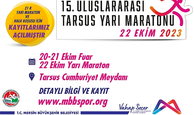 15.TARSUS YARI MARATONU İÇİN KAYITLAR BAŞLADI