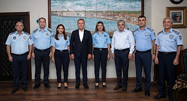 MERSİN BÜYÜKŞEHİR BELEDİYESİ ZABITA TEŞKİLATI, 197. KURULUŞ YILDÖNÜMÜ DOLAYISIYLA BAŞKAN VAHAP SEÇER’İ ZİYARET ETTİ. 