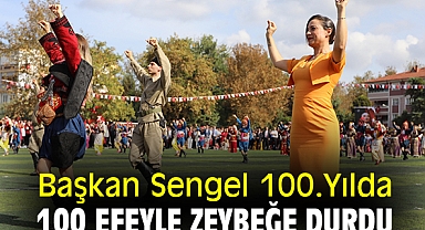 Başkan Sengel 100.Yılda 100 efeyle zeybeğe durdu