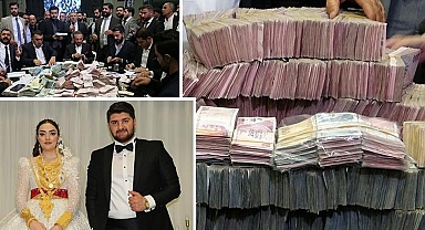 Van'da kongre merkezindeki düğüne binlerce kişi katıldı! Damada 10 milyon lira, geline ise kilolarca altın takıldı