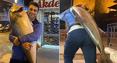 Amatör balıkçı yakaladı! Tam 41 kilo... Sırtında böyle taşıdı