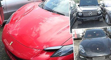 Polat çiftinin lüks araçları Zeytinburnu'ndaki yediemin otoparkında