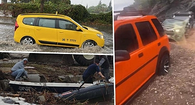 Sarı kodlu uyarı yapılmıştı: İzmir, Çanakkale ve Muğla'da şiddetli yağış... Cadde ve sokaklar göle döndü