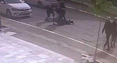 Emniyet müdürlüğü önündeki cinayet kamerada