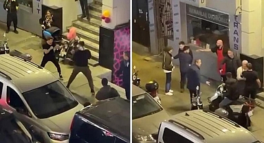 Fatih'te iki kişi arasındaki kavga kamerada