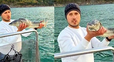 Havyarı 2 milyon TL'lik balığı denize bıraktı