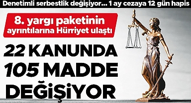 Yeni yargı paketi hazır... 22 kanunda 105 madde değişiyor