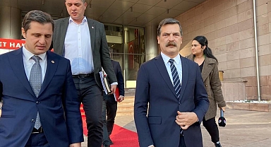 CHP lideri Özel, TİP Genel Başkanı Erkan Baş ile görüştü