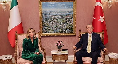 Cumhurbaşkanı Erdoğan, İtalya Başbakanı Meloni'yi kabul etti