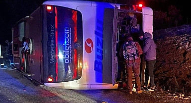 Kütahya'da otobüs kazası: 18 yaralı