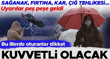 Sağanak yağış, fırtına, kar, çığ tehlikesi... Meteoroloji hava durumu tahminini paylaştı: Bu illerde bölgelerde oturanlar dikkat