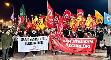 TİP İzmir İl Örgütü, Can Atalay'ın milletvekilliğinin düşürülmesini protesto etti