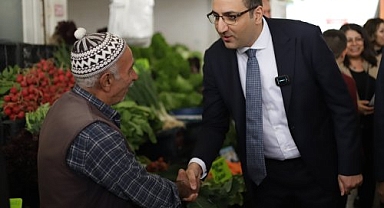 Başkan Adayı Onur Yiğit pazar esnafıyla buluştu