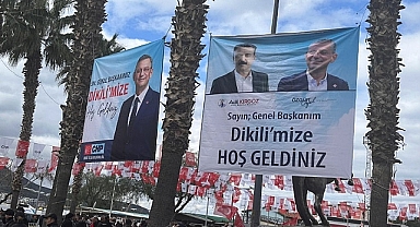 Dikili'de tepki çeken afiş! Kırgöz var, Tugay yok