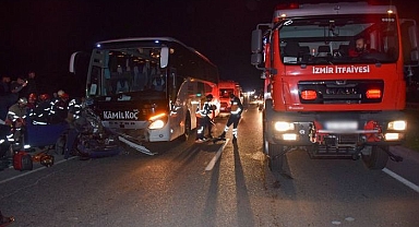 Yolcu otobüsü ile otomobil çarpıştı: 2’si ağır 4 yaralı
