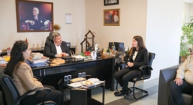 CHP Belediye Başkan adayı Lal Denizli'den Ekrem Oran'a ziyaret