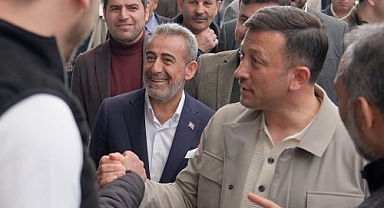 Nakliyeciler Sitesi'nde Hamza Dağ ve Cevdet Çayır'a coşkulu karşılama!